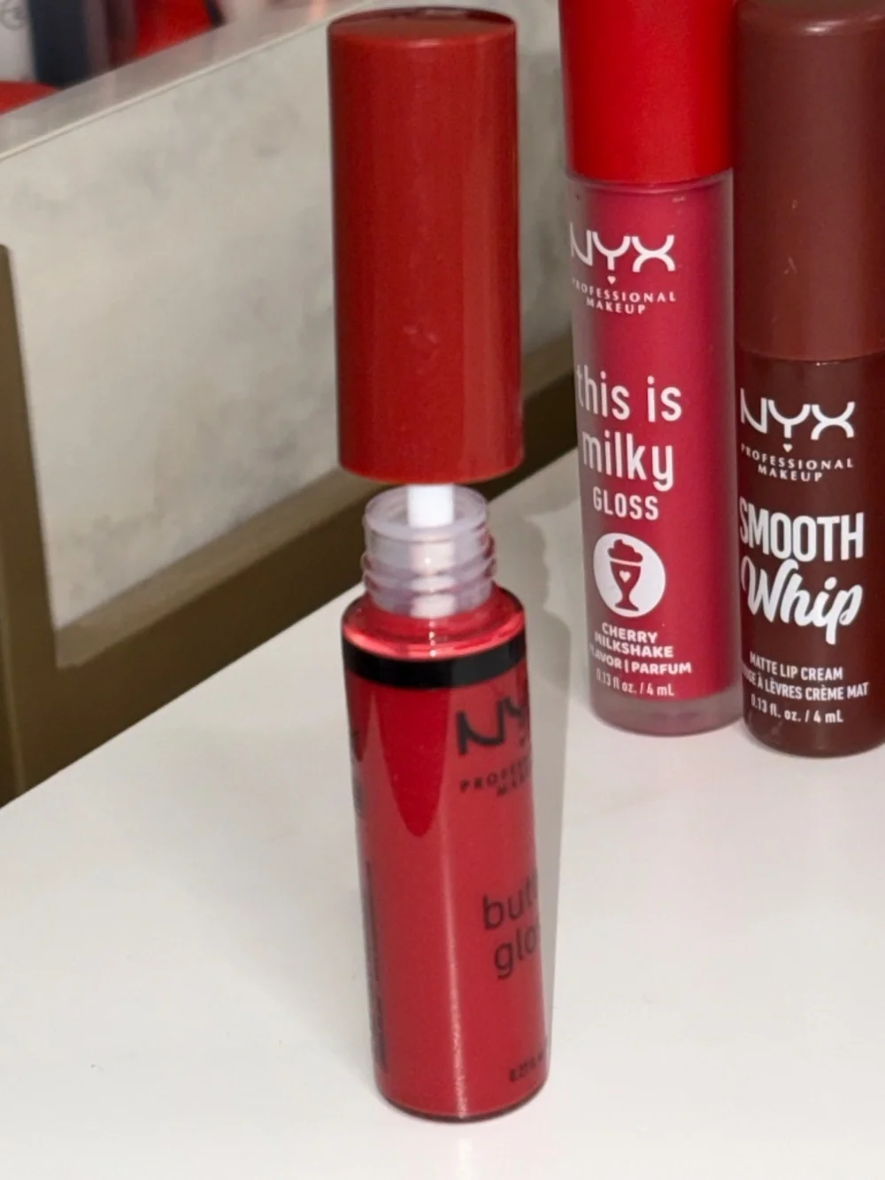 NYX Lip Bundle - Butter Gloss, Smooth Whip, Fat Oil, Sweet Cheeks, Milky Gloss